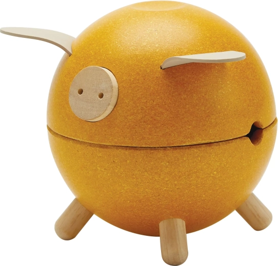 PlanToys lesena hranilnica rumeni prašiček Orchard