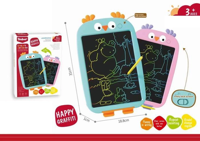 LCD pisalna tablica Sovica roza