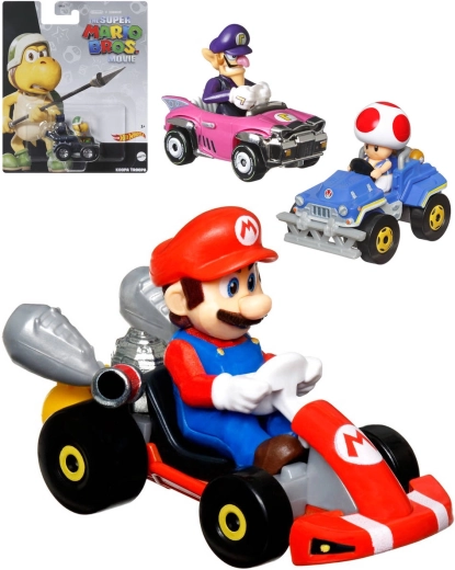 Mattel Hot Wheels Mario Kart kovinski avto s figurico – 1 kos