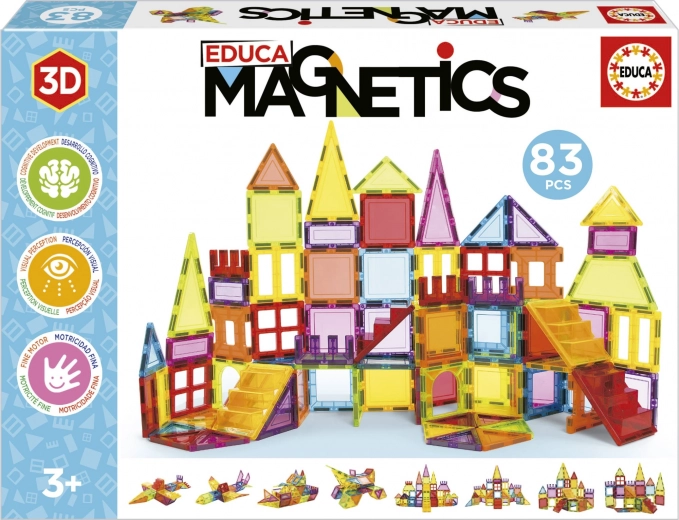 Magnetna konstrukcija Educa s 83 deli