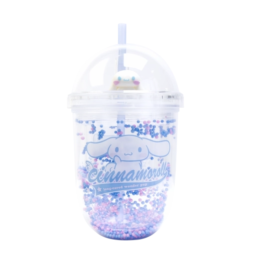 Sanrio Cinnamoroll shaker cup with straw