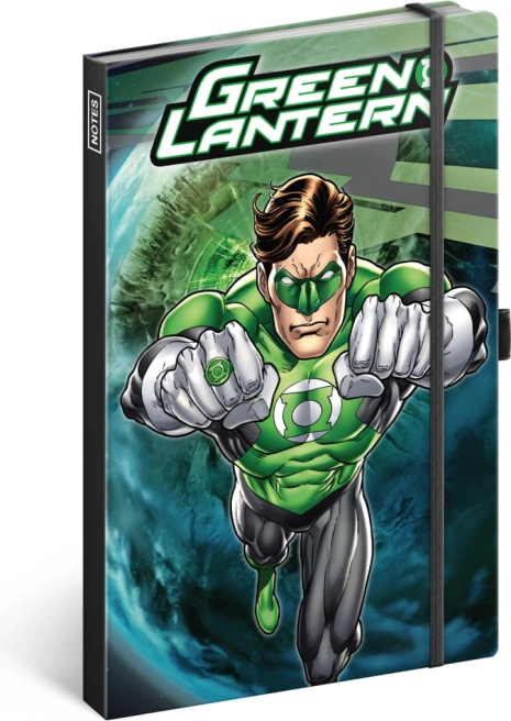 Beležnica Green Lantern s trdo vezavo in črtami