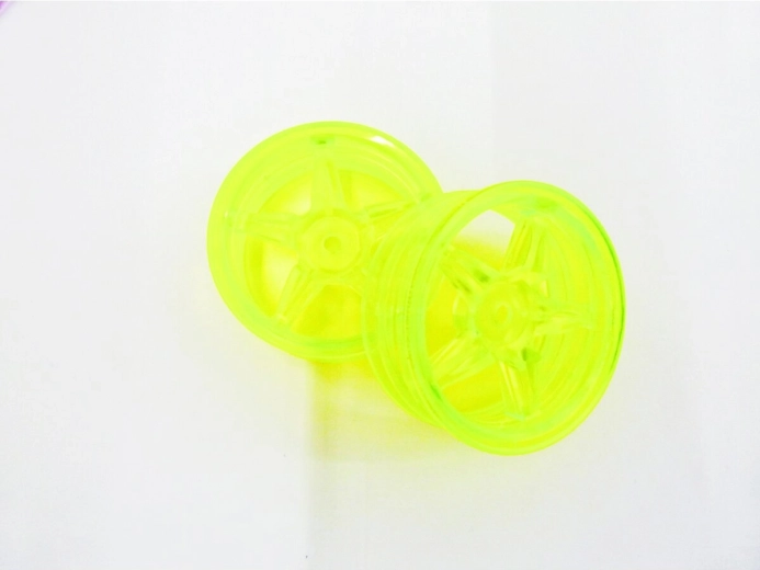 Petkrako platišče za kolesa Tamiya 22 v neonsko rumeni barvi