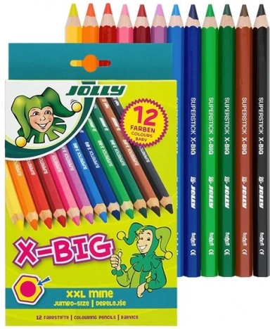 Velike voščenke X-Big Jolly 12 barv