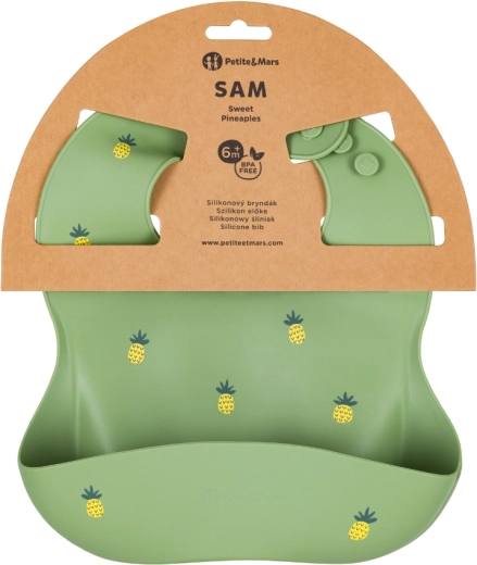 Petite&Mars silikonski slinček Take&Match Sweet Pineaples 6m+