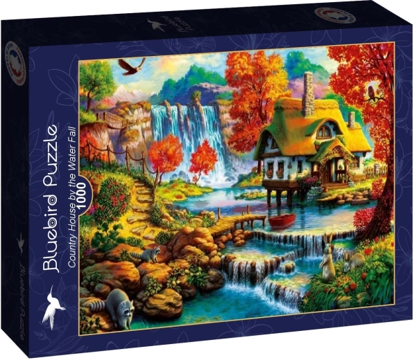 Puzzle Bluebird Podeželska hiša ob slapu 1000 koščkov