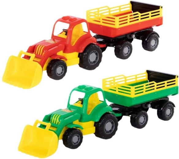 Traktor s sprednjim nakladalnikom in prikolico Mighty – 1 kos