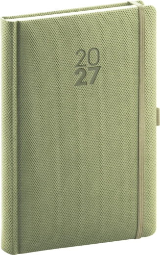Notique dnevni rokovnik Diamante 2027 olivno zelen 15 × 21 cm
