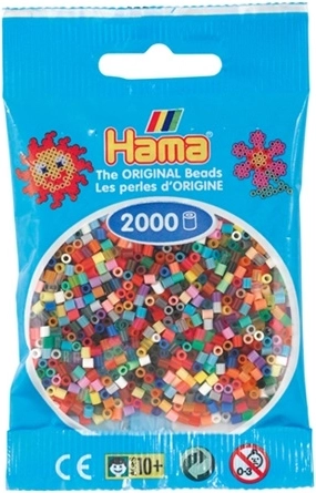 Hama mini perlice za likanje – mešanica barv (2000 kosov)