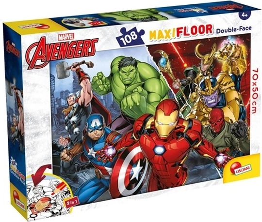 Lisciani Marvel maxi obojestranske puzzle Avengers 108 kosov