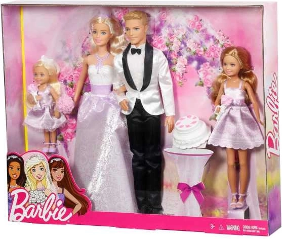 Barbie poročni komplet punčk (4 kosi)