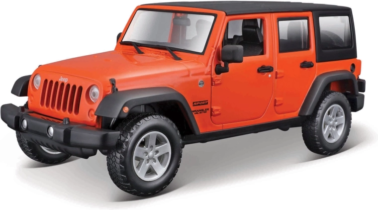 Maisto Jeep Wrangler Unlimited 2015 kovinski oranžen 1:24