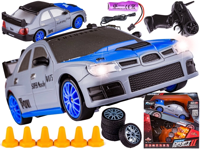 RC drift avto 1:24 2,4 GHz 4WD srebrno - 1 kos