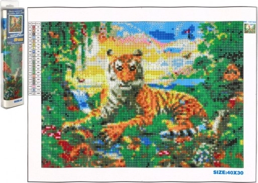 Diamantno slikanje Kralj džungle 40x30 cm