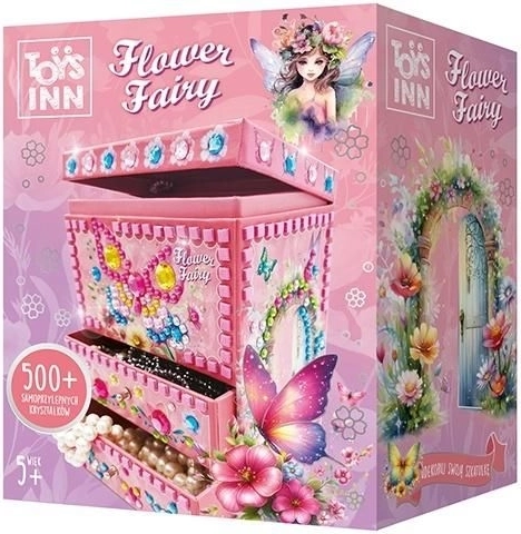 Dekorativna škatlica za nakit Flower Fairy Bellisa – ustvarjalni mozaik komplet za otroke