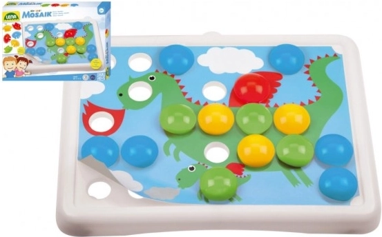 mozaikna igra s klobučki za najmlajše 3,2 cm, 36 kosov in 7 predlog