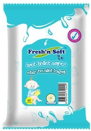 Fresh 'n soft otroški vlažni toaletni papir vegan 60 kosov