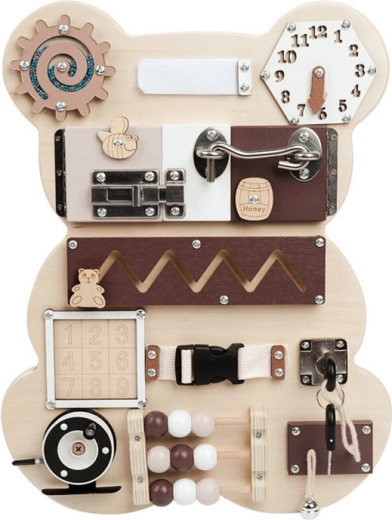 Lesena igralna in senzorska tabla Medved