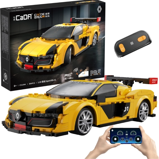 Konstrukcijski set CaDA RC dirkalni avto RENAULT SPORT RS.01 1:20, 294 kosov, Dual Mode