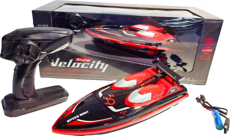 R/C Racing Boat High Speed 1:16 Black-Red