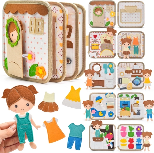 2Kids Toys senzorična busy knjiga hišica z lutko