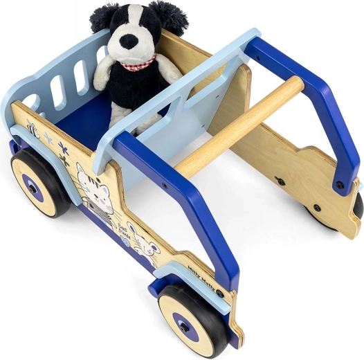 Brake and storage space for toys