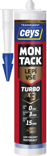 Ceys Montack Turbo prozorno montažno lepilo 290 ml