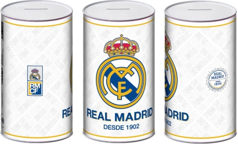 Kovinski hranilnik Real Madrid 10 × 10 × 17,5 cm