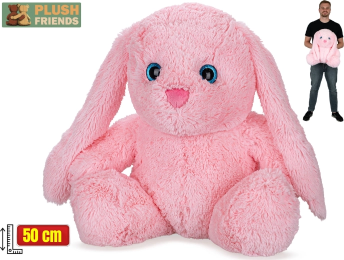Plush Friends plišasti zajček rožnat 50 cm