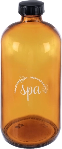 Spa steklenička iz rjavega (amber) stekla 500 ml z navojnim pokrovčkom