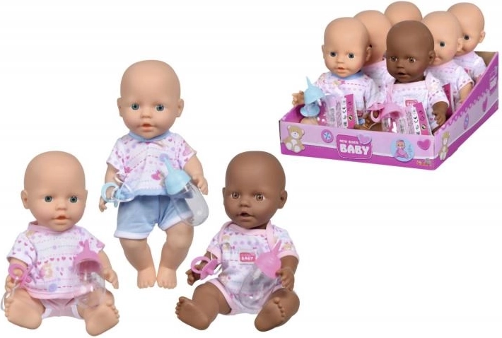 Punčka New Born Baby - pije in lula 30 cm