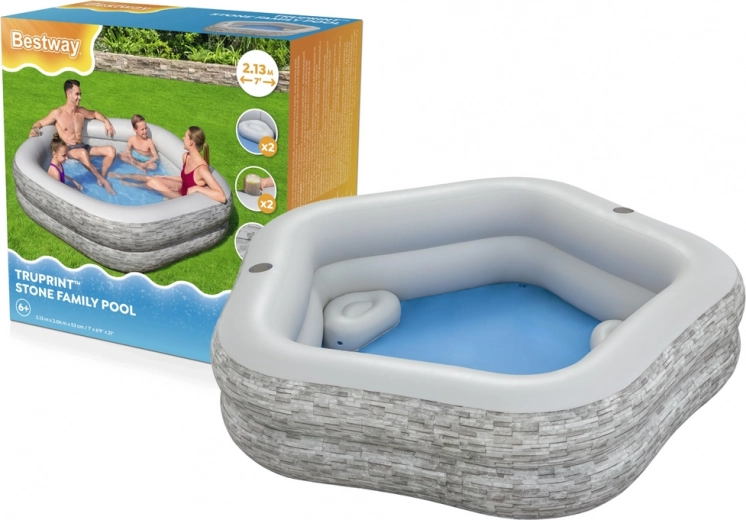 napihljiv kotni vrtni bazen 213 × 206 × 53 cm Bestway
