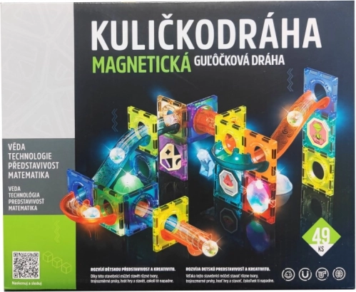 Magnetna kroglična steza s svetlobo 49 kos