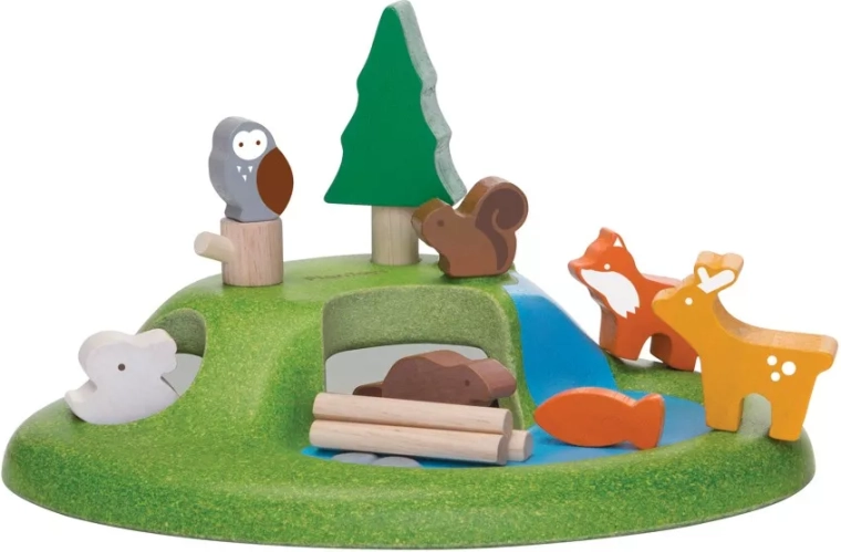 Smooth wooden pieces and safe paints