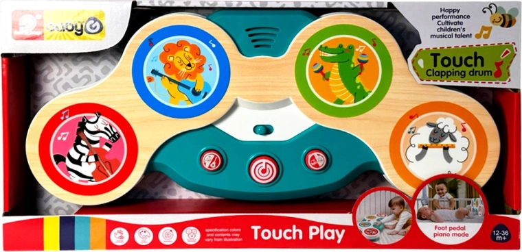 Touch children's percussion toy with light and sound
