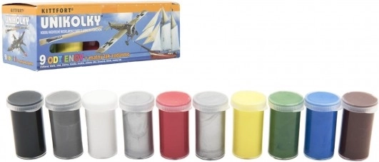 Unikolky modelarske barve – set 9 barv + mat lak gratis