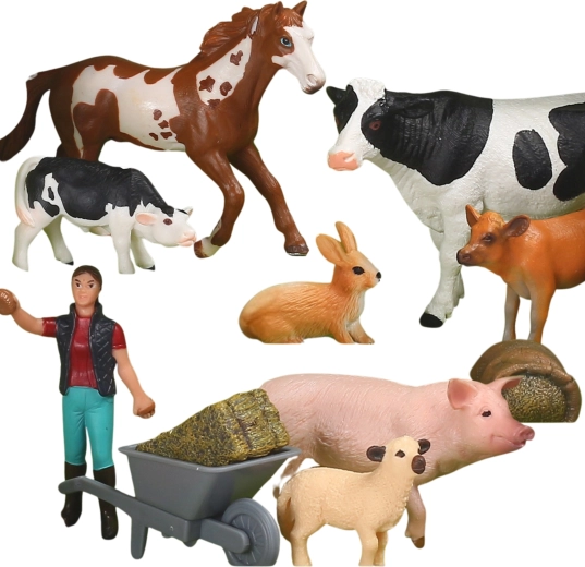 Realistic farm figures