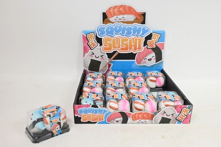 Sushi antistresne stiskalne igračke v škatlici (3 kosi)