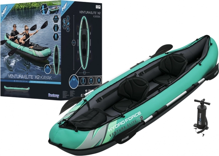 Napenjalni kajak za 2 osebi HYDRO-FORCE Ventura Elite X2 s vesli