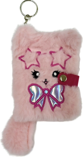 Mini plush notebook A7 – kitten