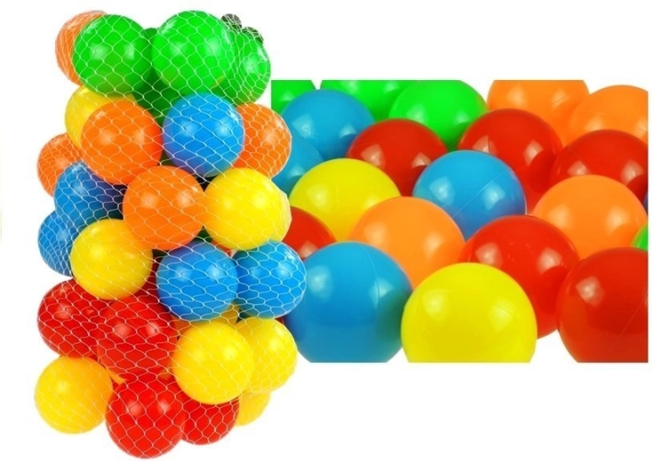 Suhe kroglice za bazen v mreži 50 kos 7 cm