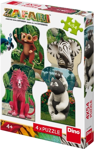 Puzzle Zafari: Zoomba in prijatelji 4x54