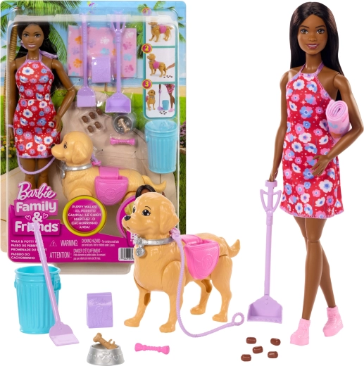 Barbie Brooklyn komplet za sprehod s kužkom in dodatki