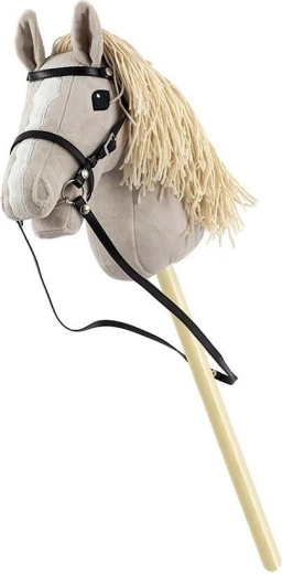 Konjiček na palici Hobby Horse Baby Mix, siv