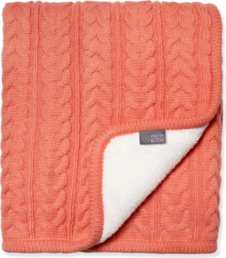 Vinter & bloom obojestranska odeja Cuddly Soft Coral za voziček in posteljico