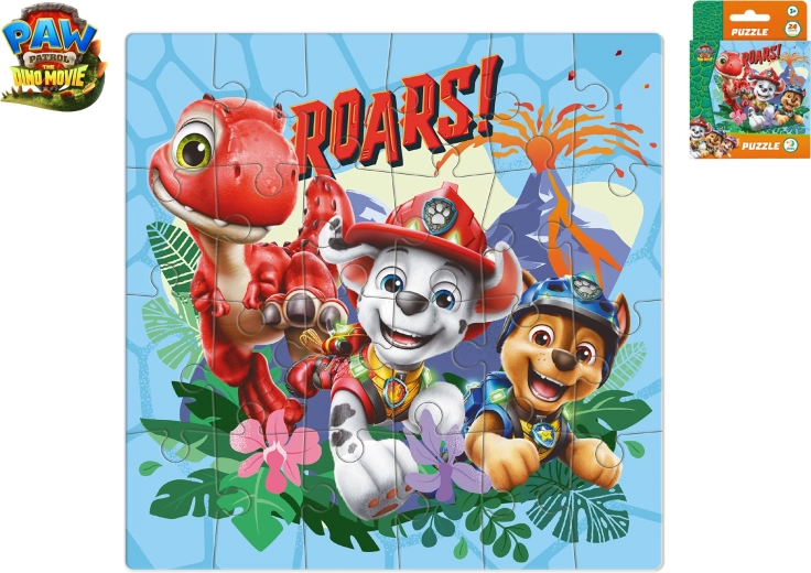 Sestavljanka Paw Patrol: The Dino Movie, 24 delov