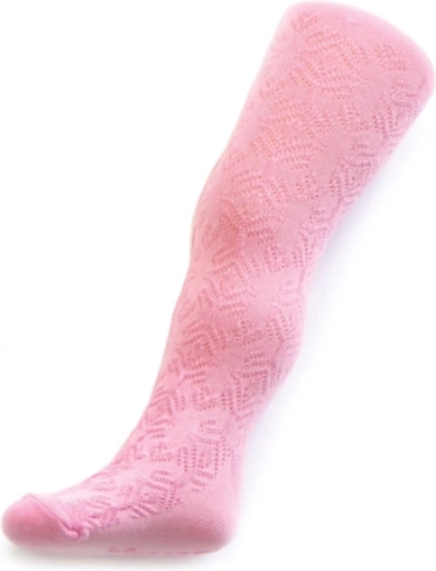 Otroške žakardne nogavice NEW BABY rožnate 128 (7–8 let)