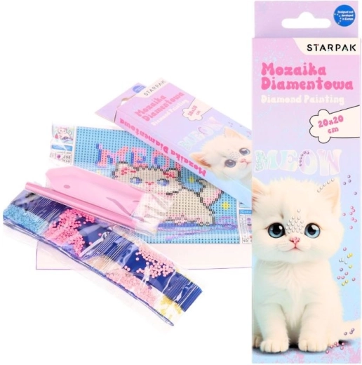Diamond mosaic kitten - 1 piece