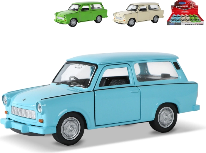 Kovinski avtomobilček Trabant 601 Universal s povratnim pogonom, 12 cm, Welly