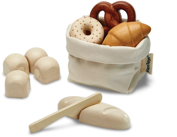 Leseni set peciva PlanToys